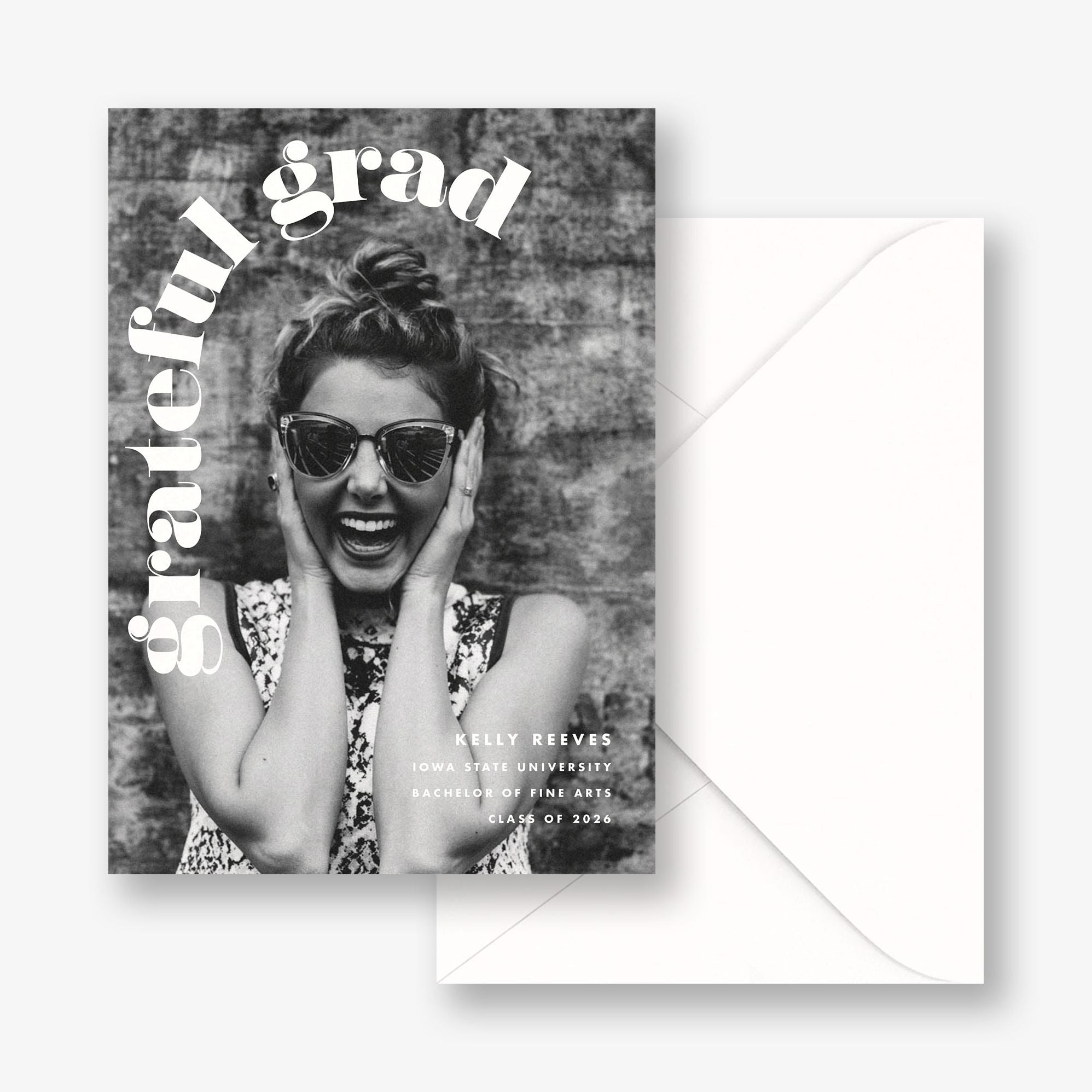 Bold Type Arch Photo Graduation Announcement