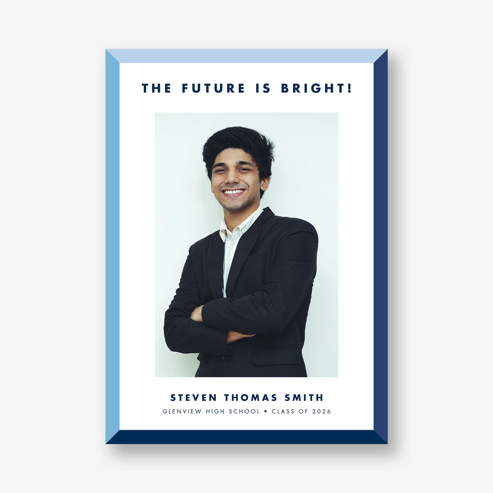 Mod Bevel Photo Graduation Announcement