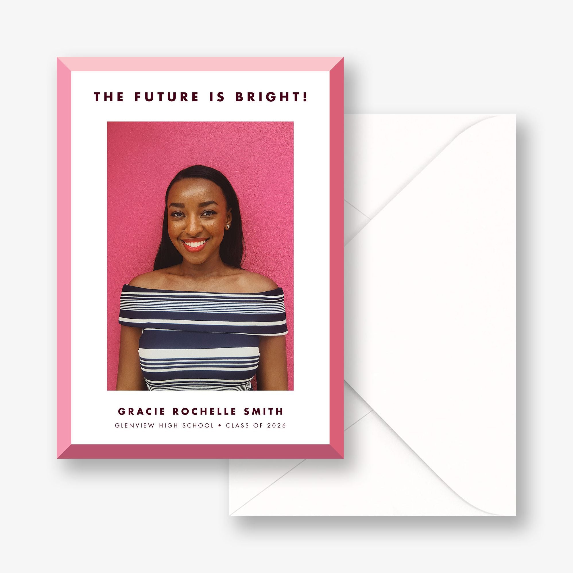 Mod Bevel Photo Graduation Announcement