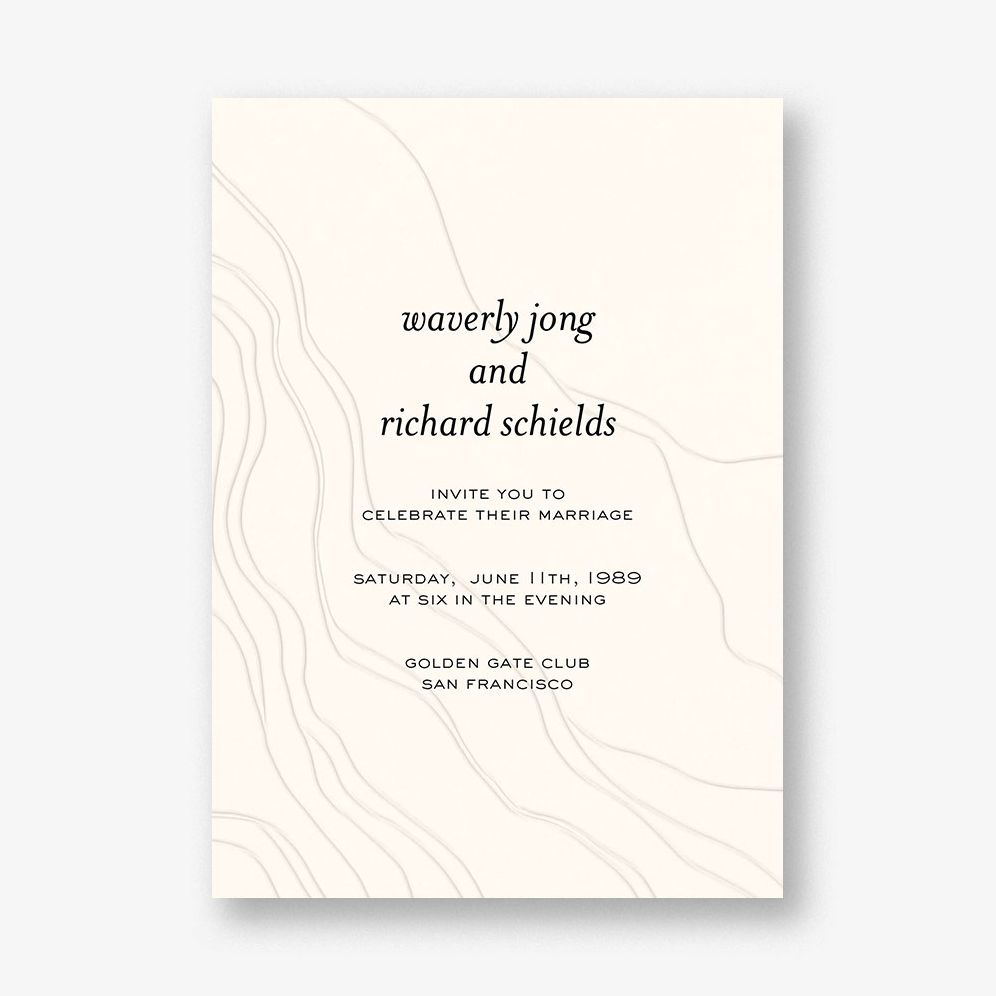 Wavy Impressions Wedding Invitation