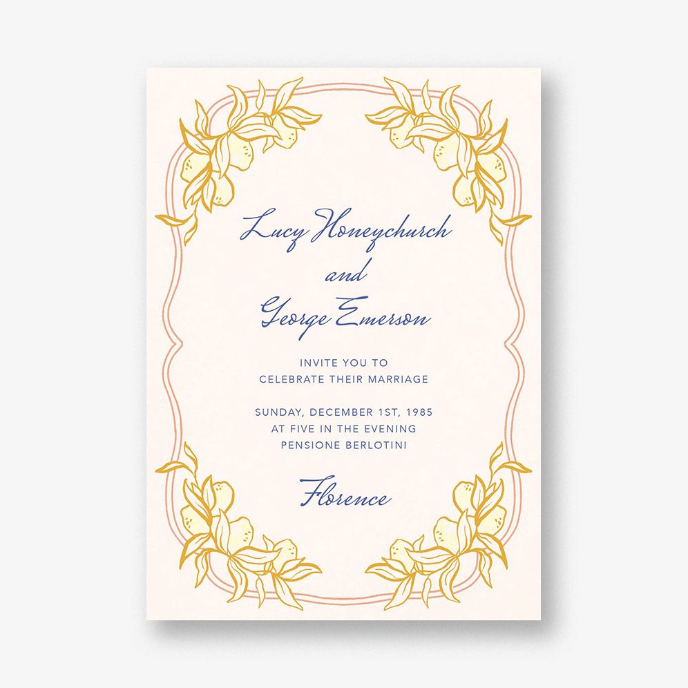Italian Garden Wedding Invitation