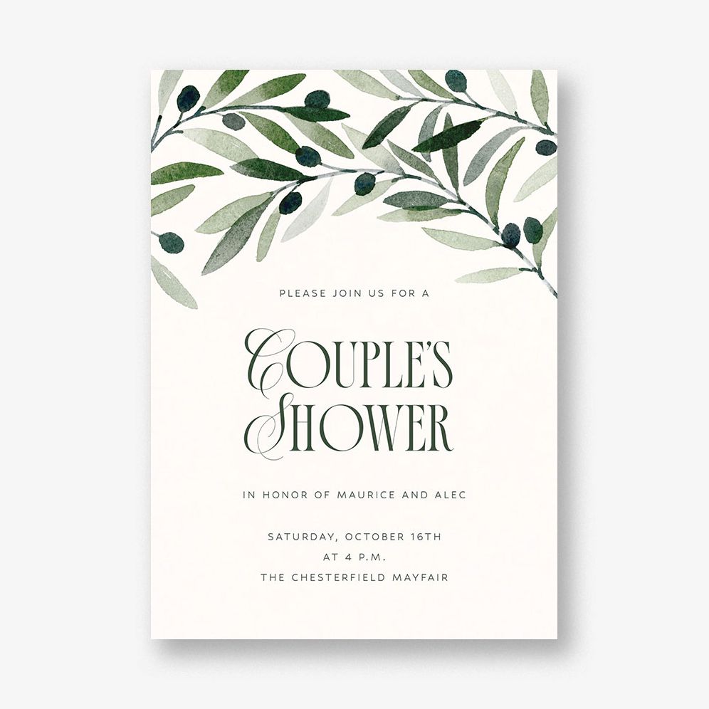 Olive Arch Bridal Shower Invitation