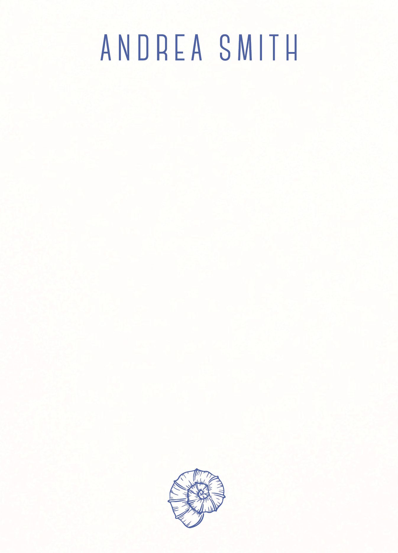 Single Seashell Stationery