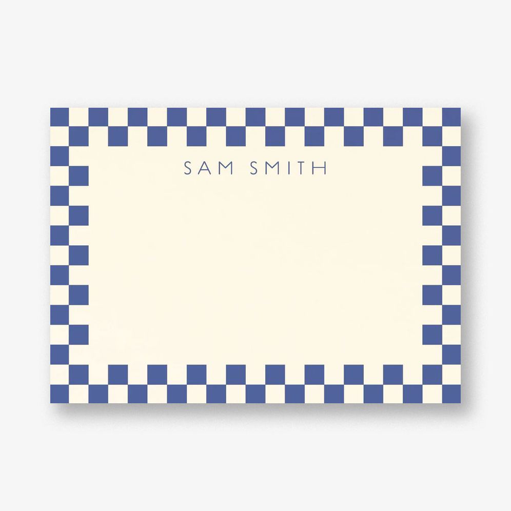 Checkerboard Border Stationery