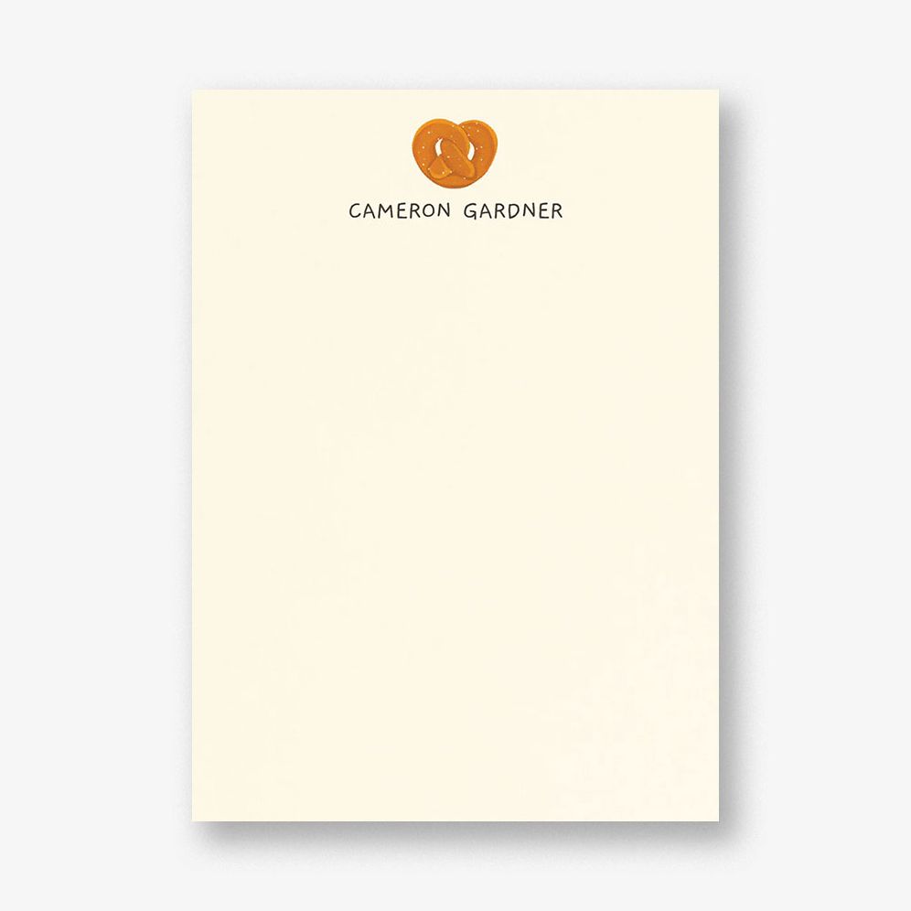 Big Pretzel Stationery