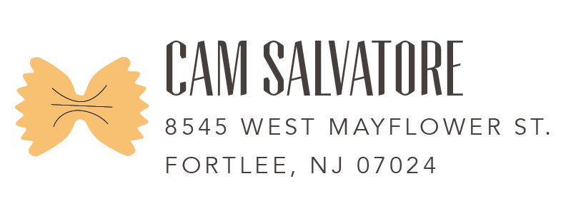 Bowtie Pasta Return Address Label