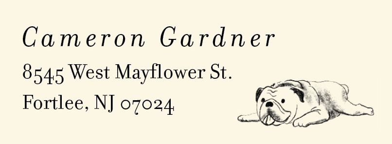 Sketched Dogs Return Address Label