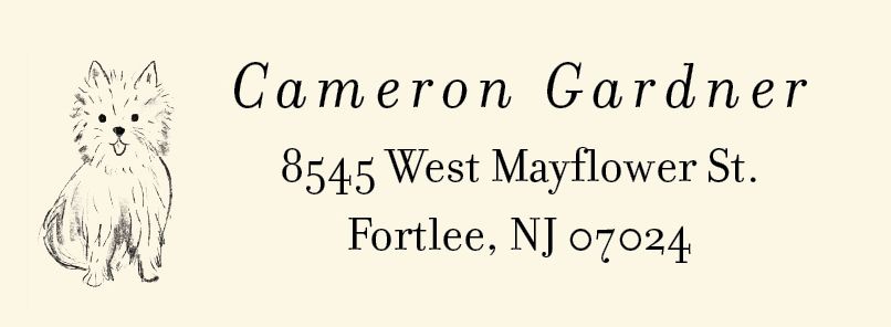 Sketched Dogs Return Address Label