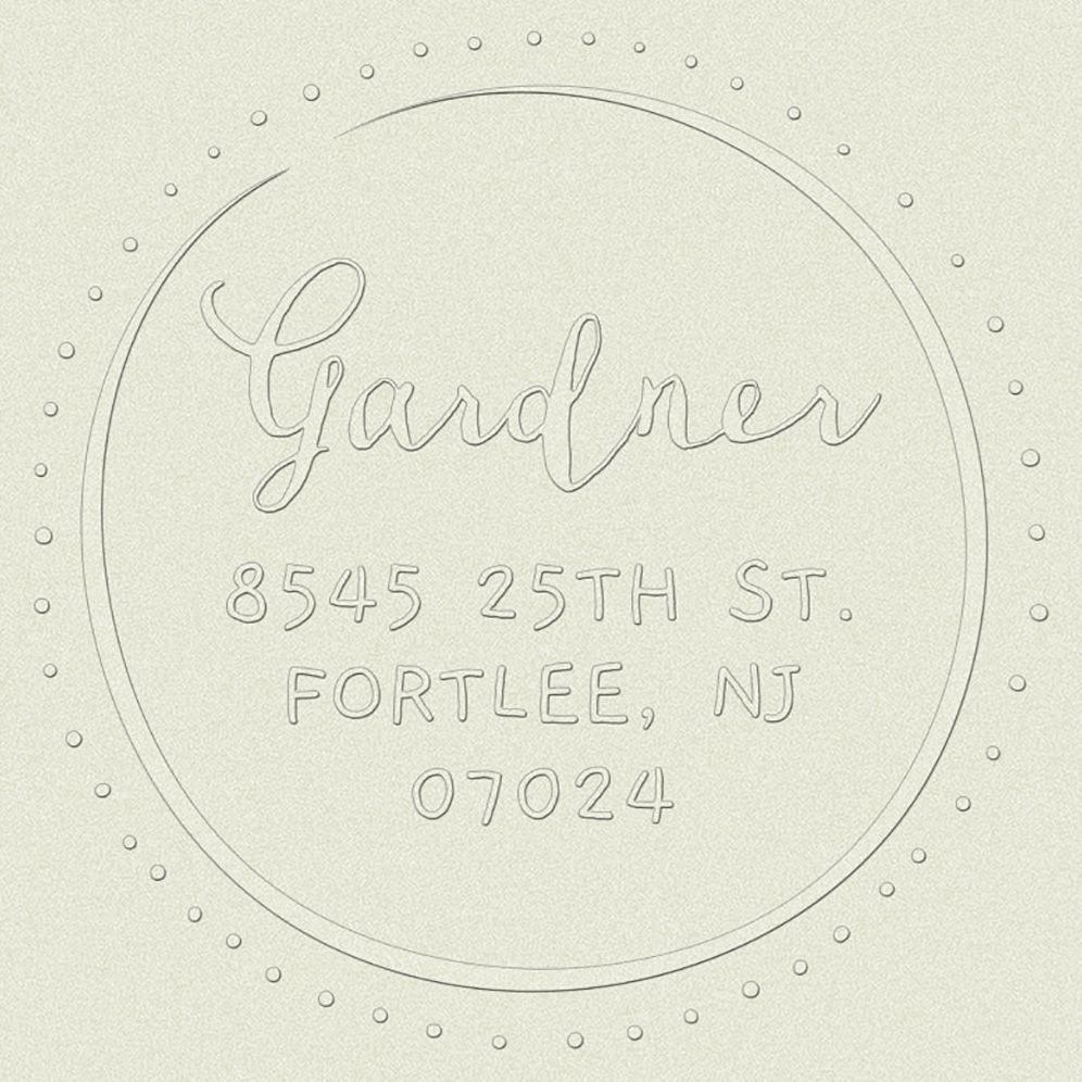 Doodle Dotted Border Custom Embosser