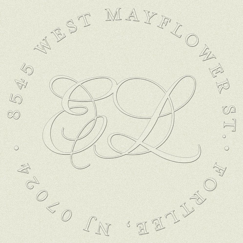 Script Monogram Custom Embosser | Paper Source