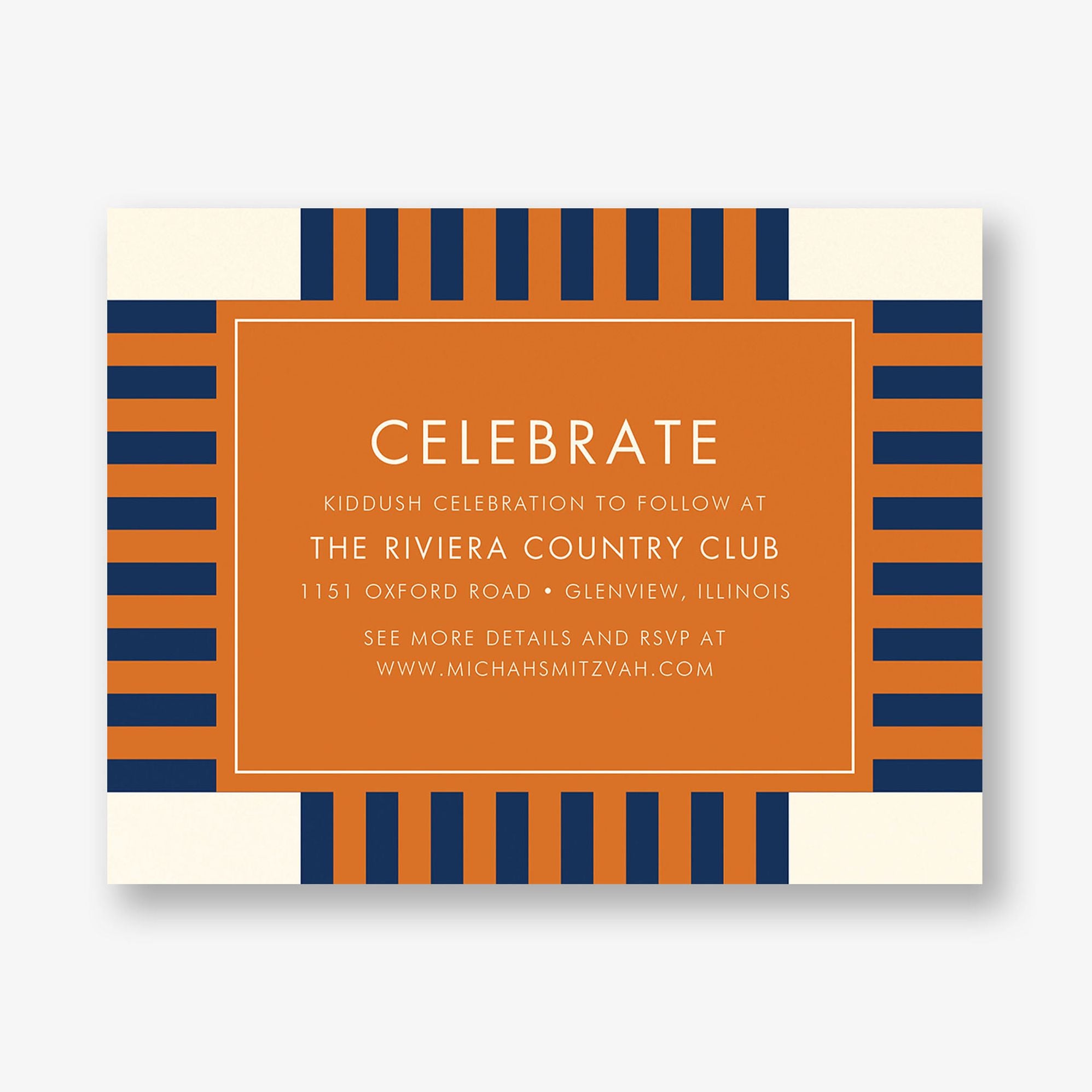 Striped Geo Bar Mitzvah Information