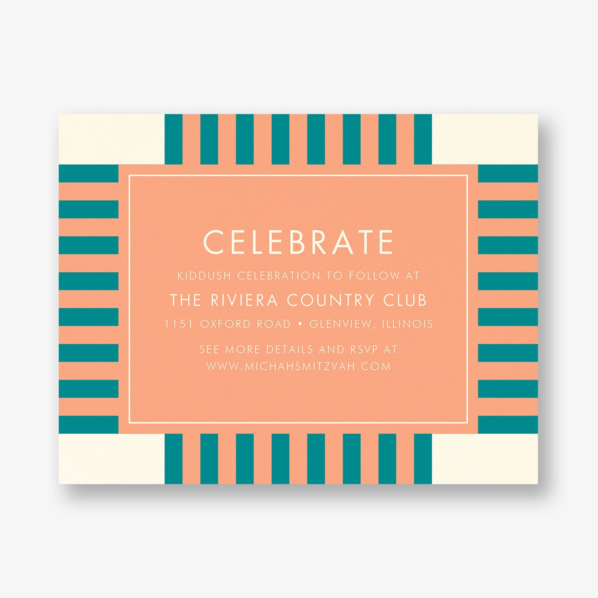 Striped Geo Bar Mitzvah Information