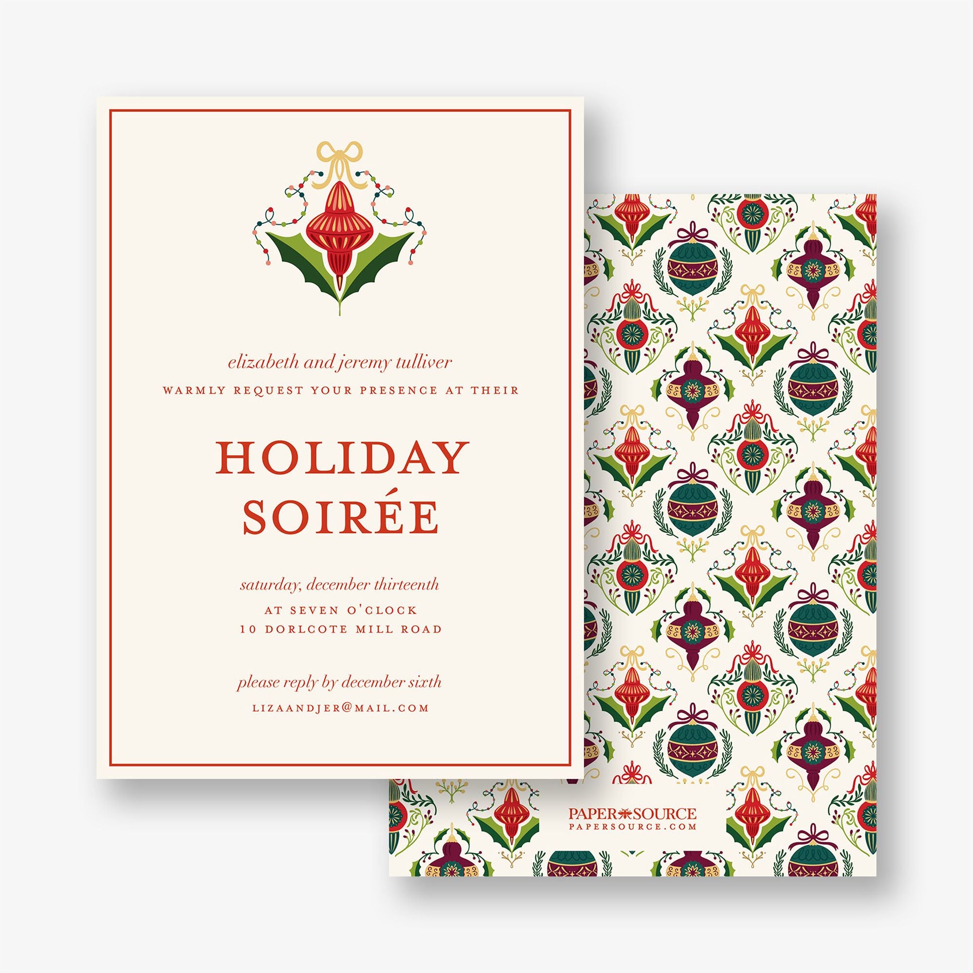 Vintage Ornament Party Invitation