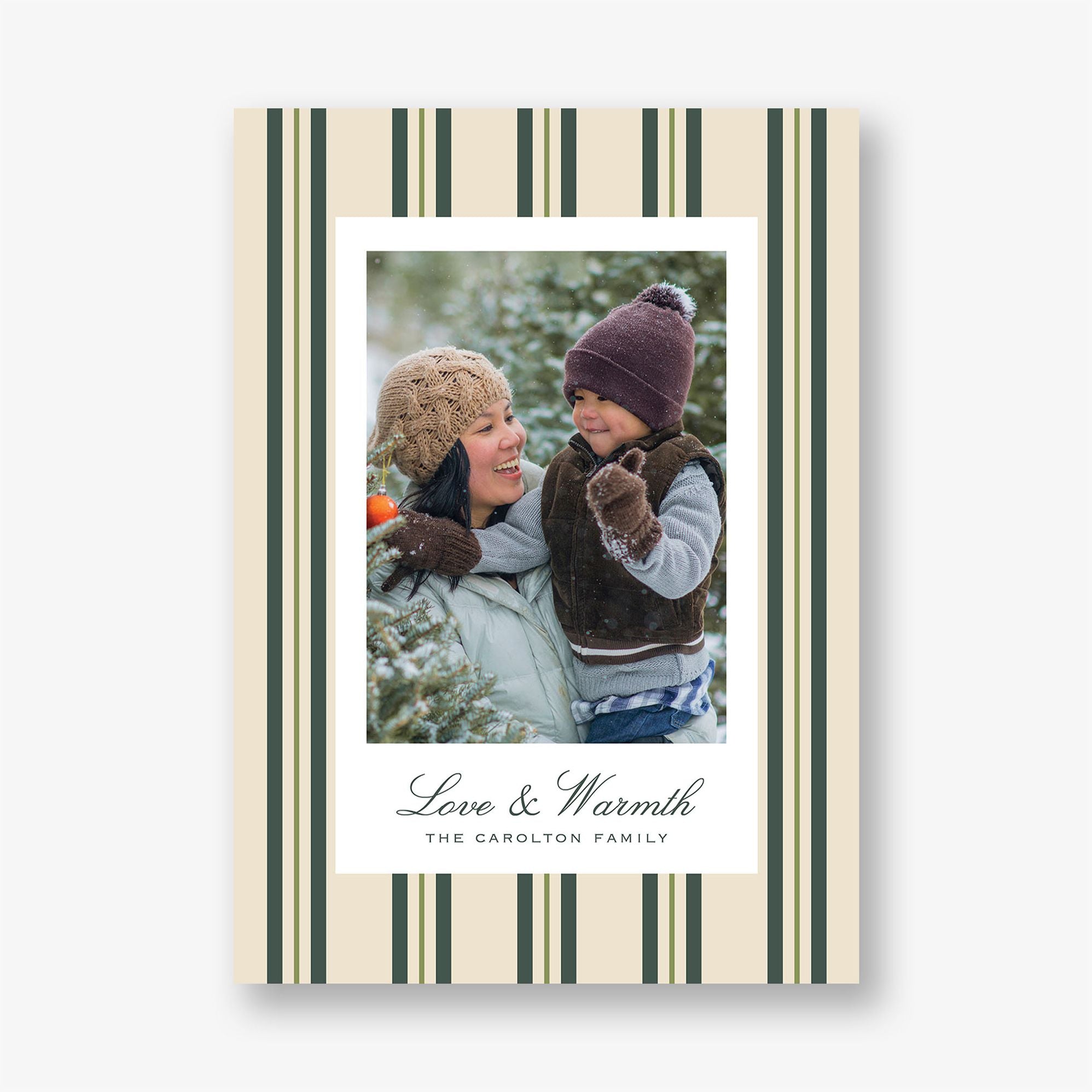 Pinstripe Holiday Photo Card
