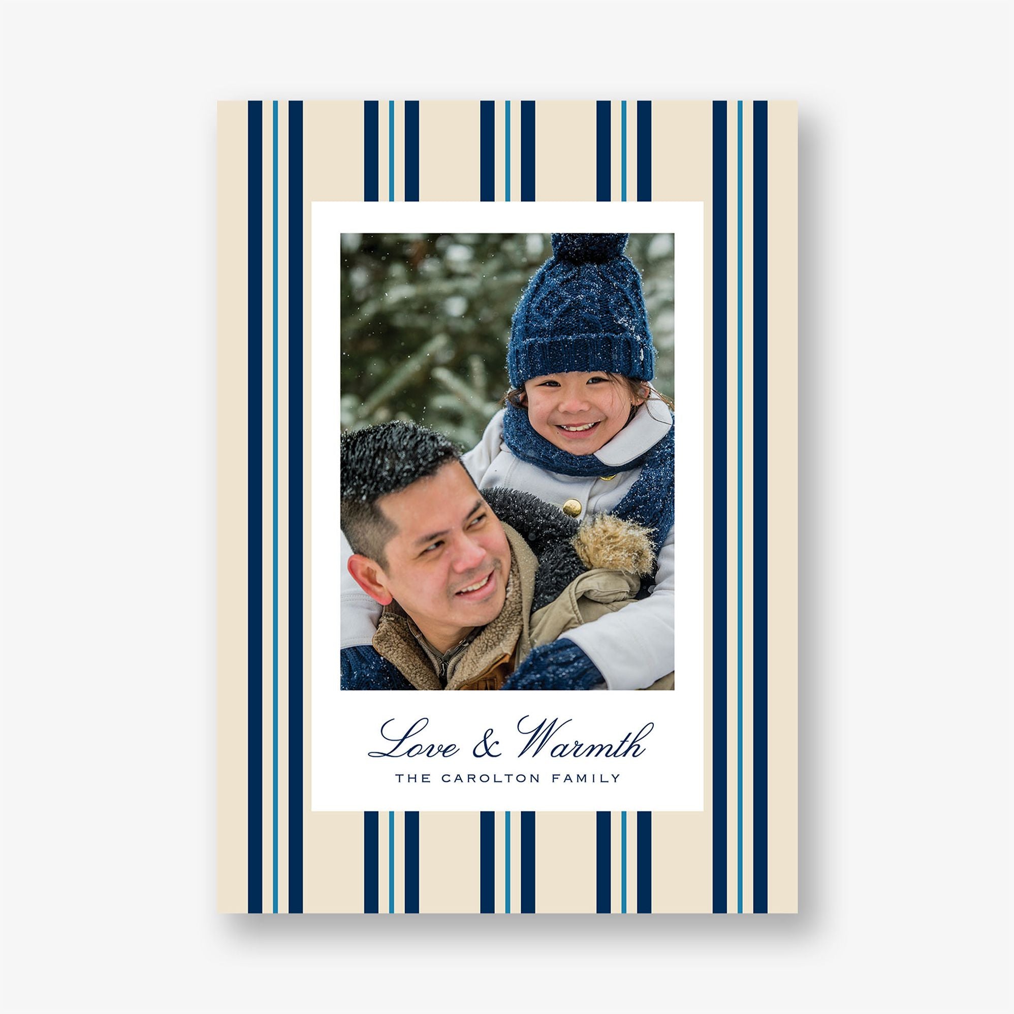 Pinstripe Holiday Photo Card