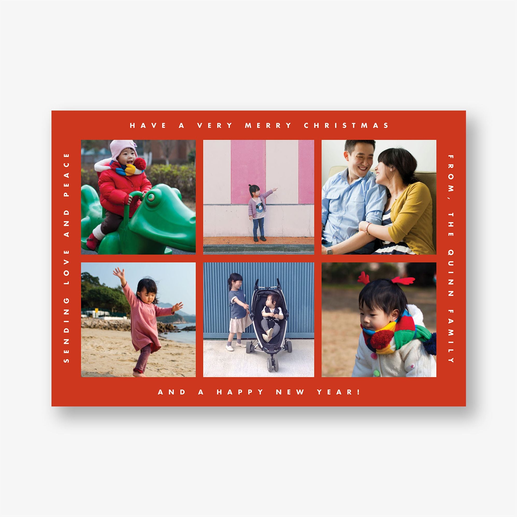 Modern Wrapped Type Holiday Photo Card