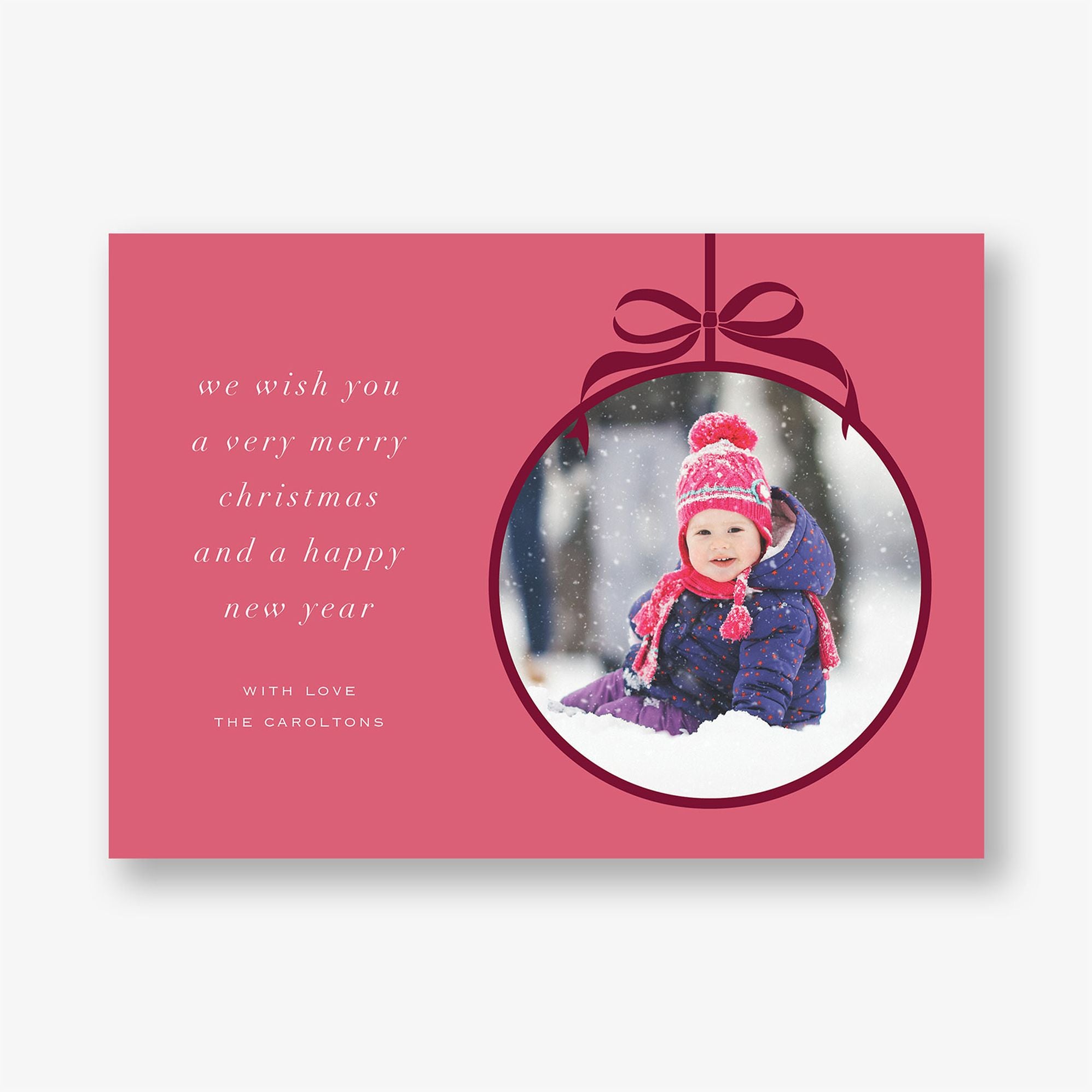 Elegant Ornament Holiday Photo Card