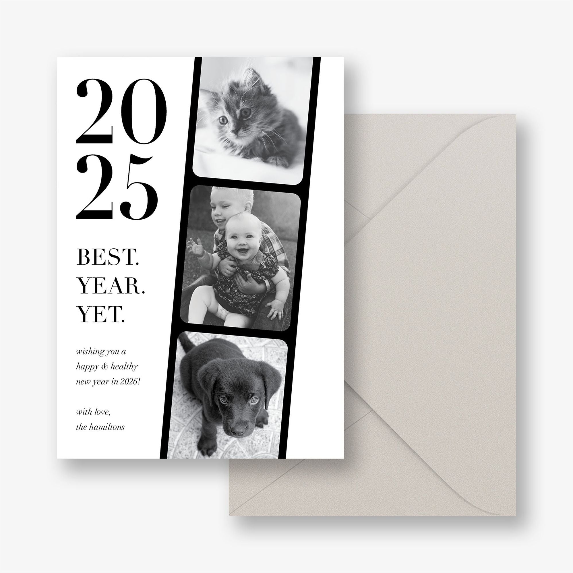 Best Year Filmstrip New Years Photo Card