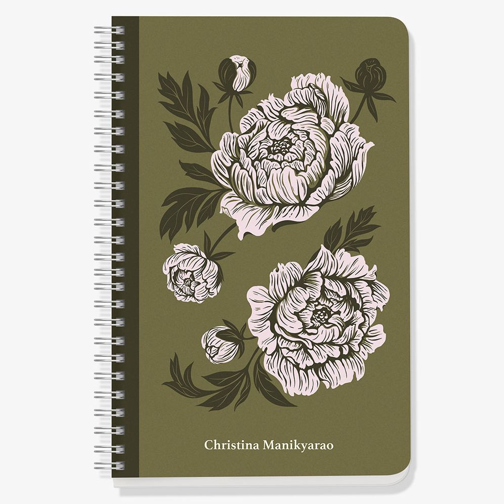 Delicate Peonies Custom Journal