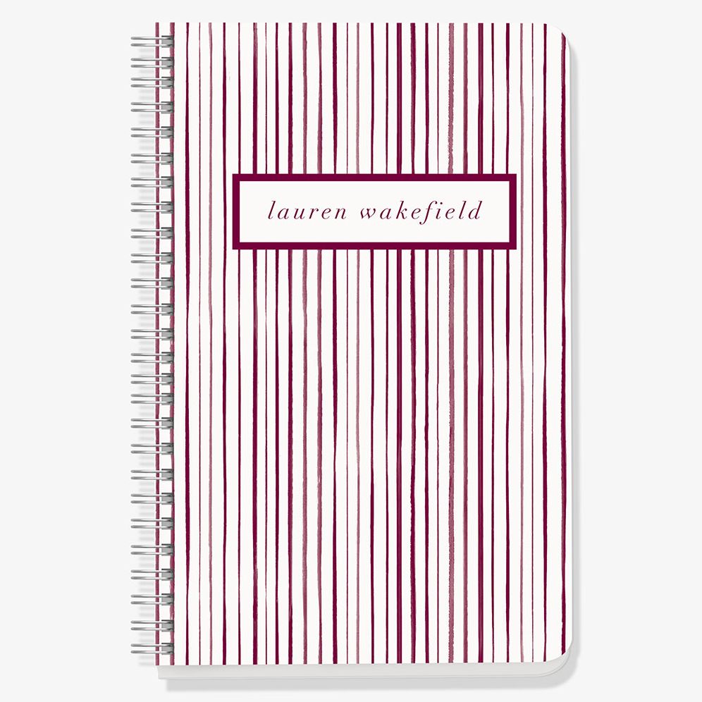 Watercolor Stripes Custom Journal