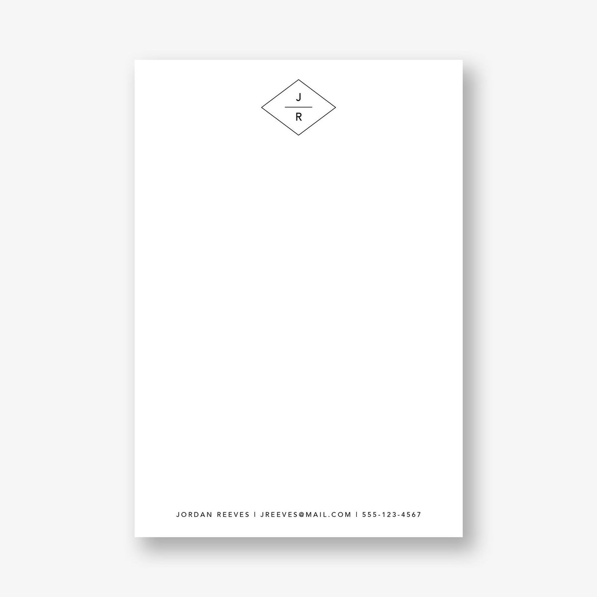 Diamond Monogram Personalized Notepad Set | Paper Source
