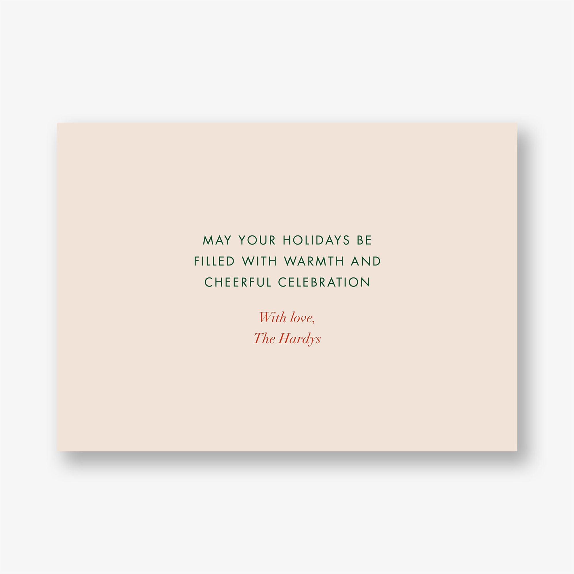 Holiday Ribbon Stripe Holiday Photo Card