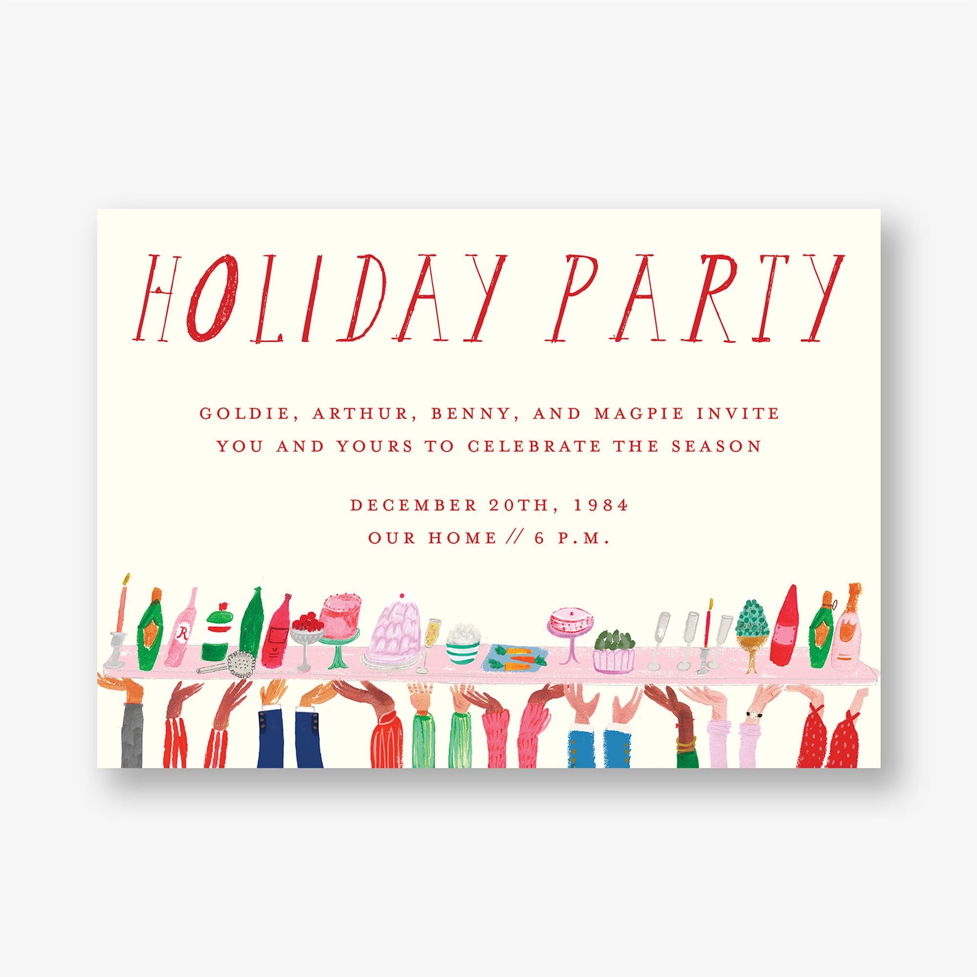 Party Table Holiday Party Invitation