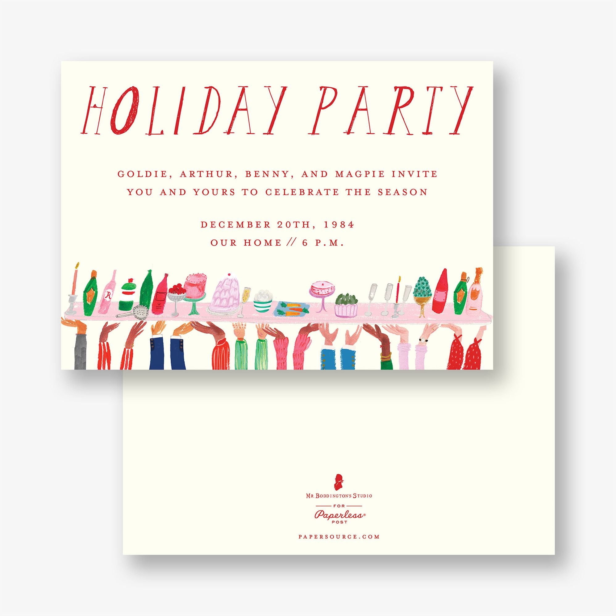 Party Table Holiday Party Invitation
