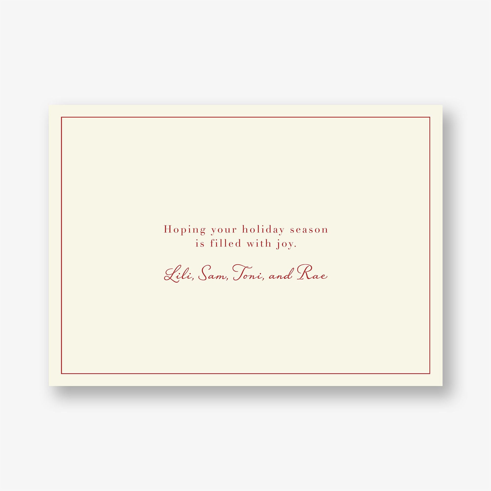 Pine and Orange Holiday Photo Card