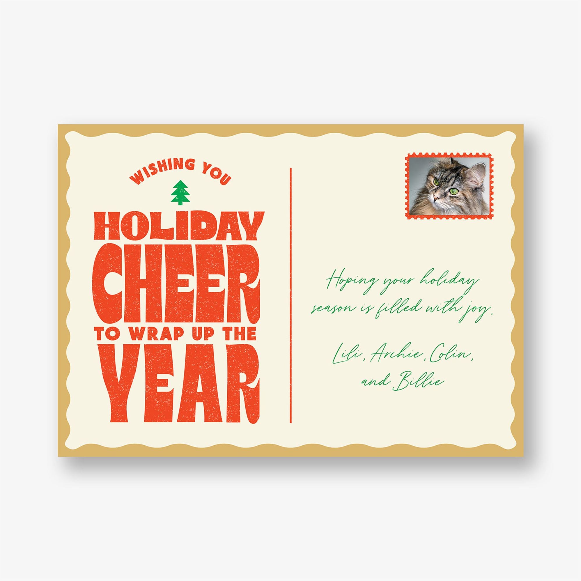 Postage Holiday Photo Card