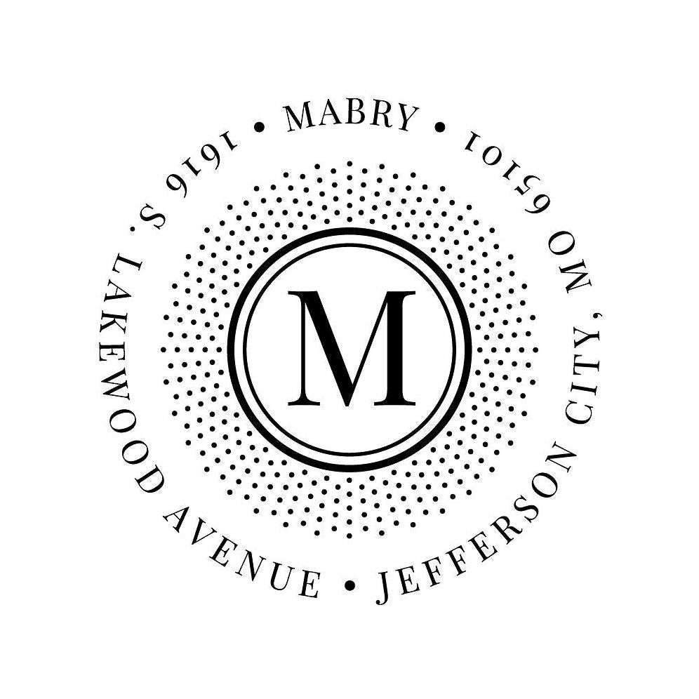 Monogram Dots Custom Stamp and Stamp Tool
