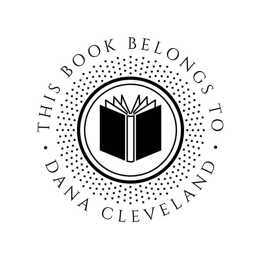 Book Belongs Dots Custom Stamp and Stamp Tool