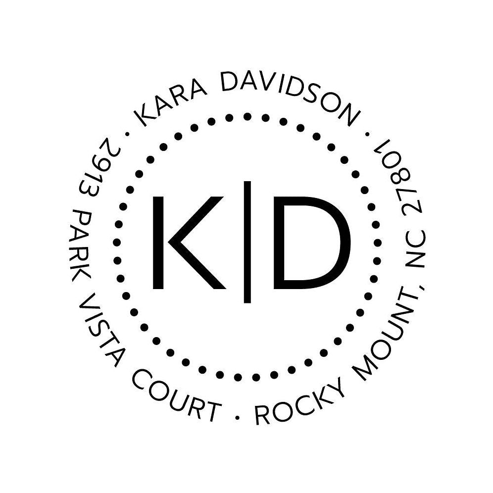 Double Monogram Custom Stamp and Stamp Tool