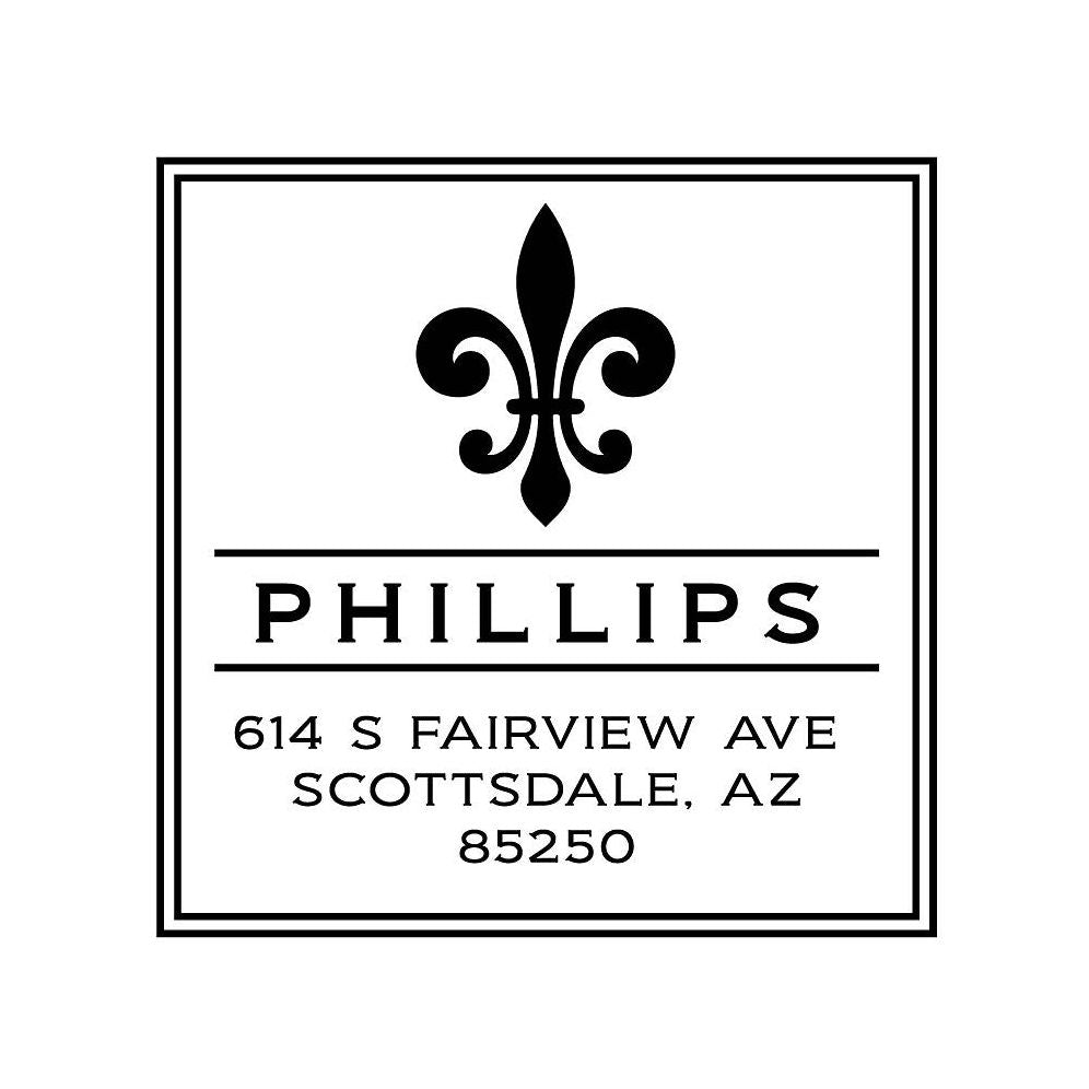 Fleur-de-lis Text Custom Stamp and Stamp Tool