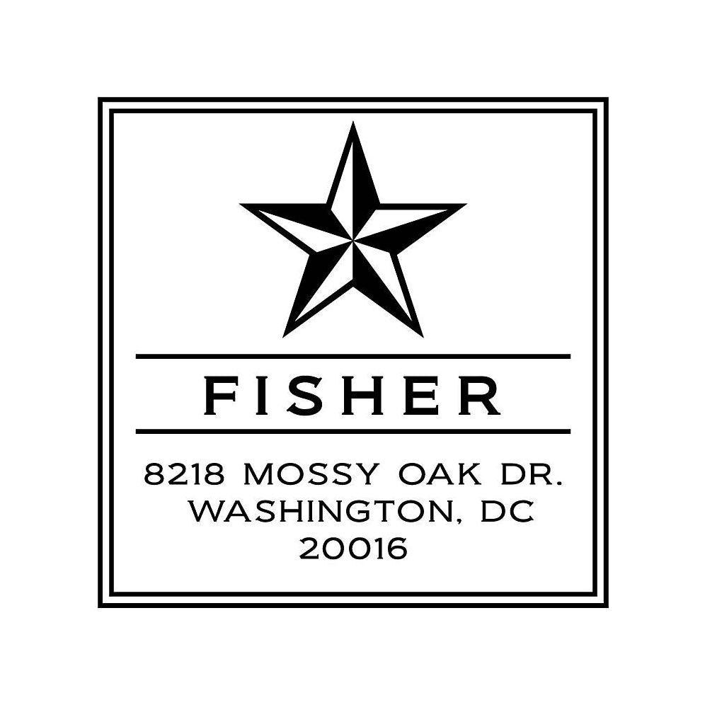 Star Text Custom Stamp