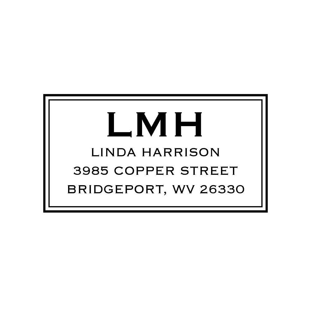 Monogram Label Custom Stamp