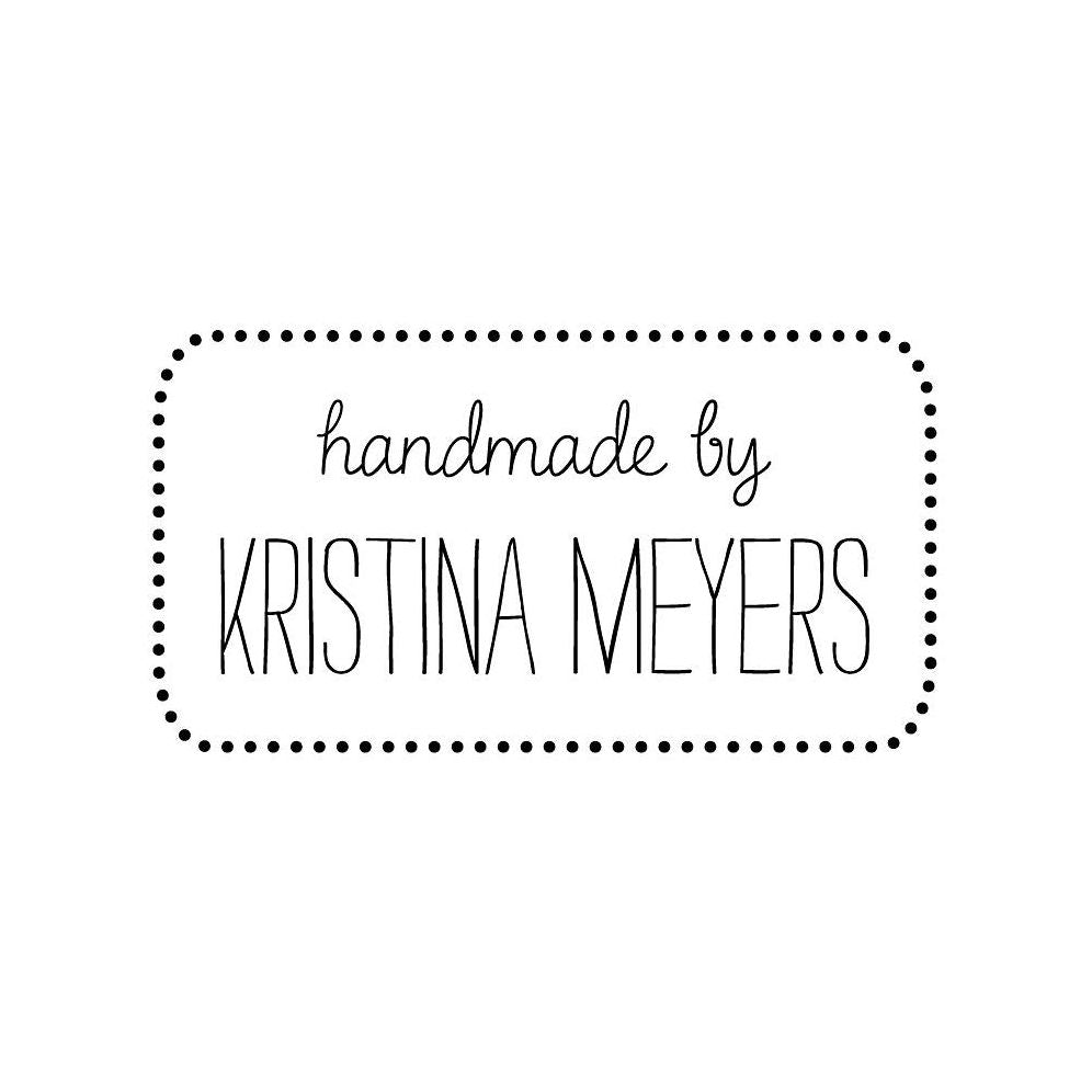 Handmade Dot Border Custom Stamp