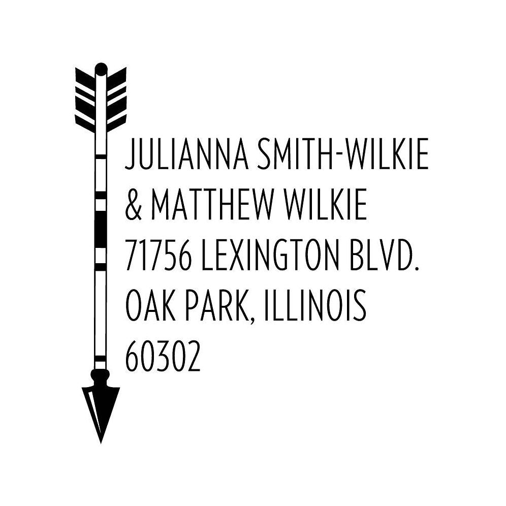 Vertical Arrow Custom Stamp