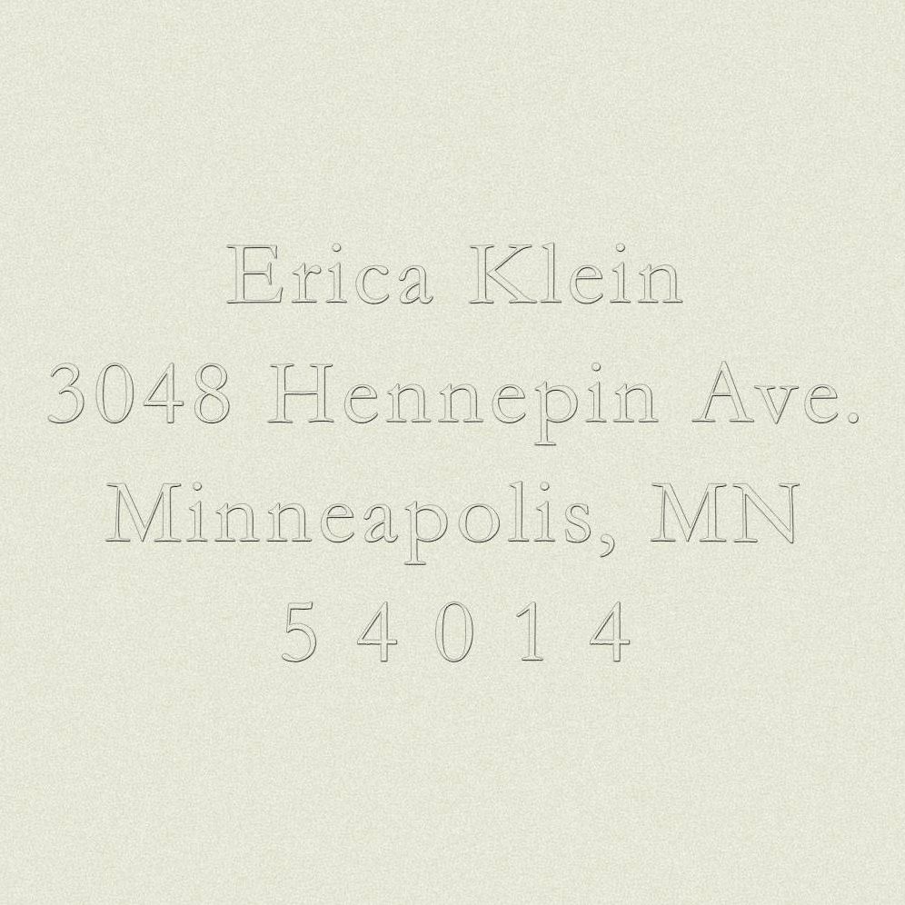 Garamond Custom Embosser Plate