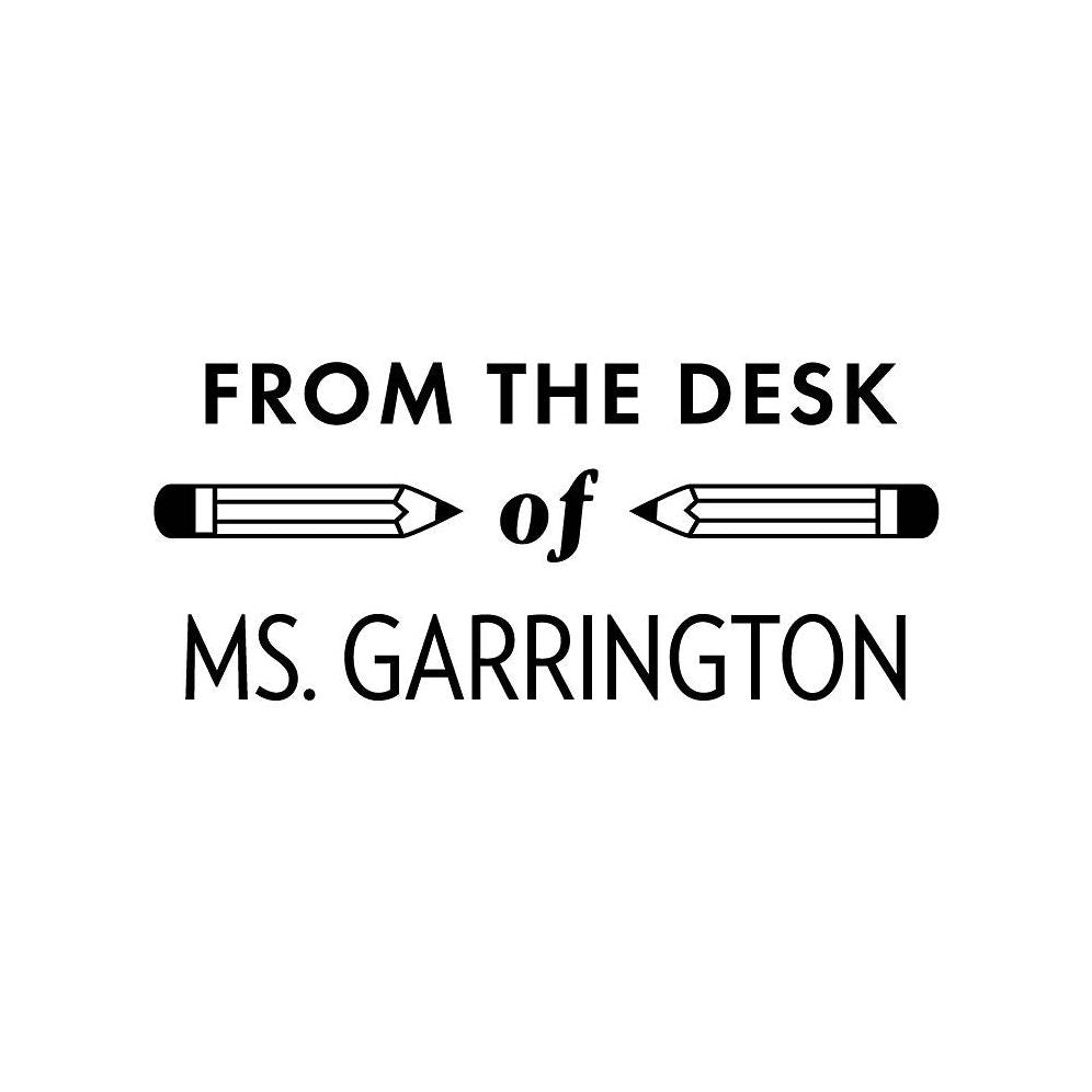 From the Desk of Pencil Custom Stamp