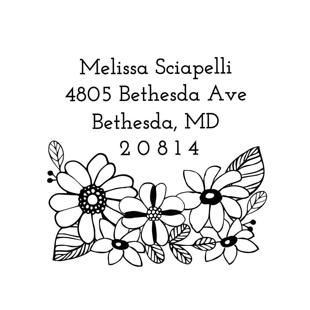 Sketch Flower Custom Stamp and Stamp Tool