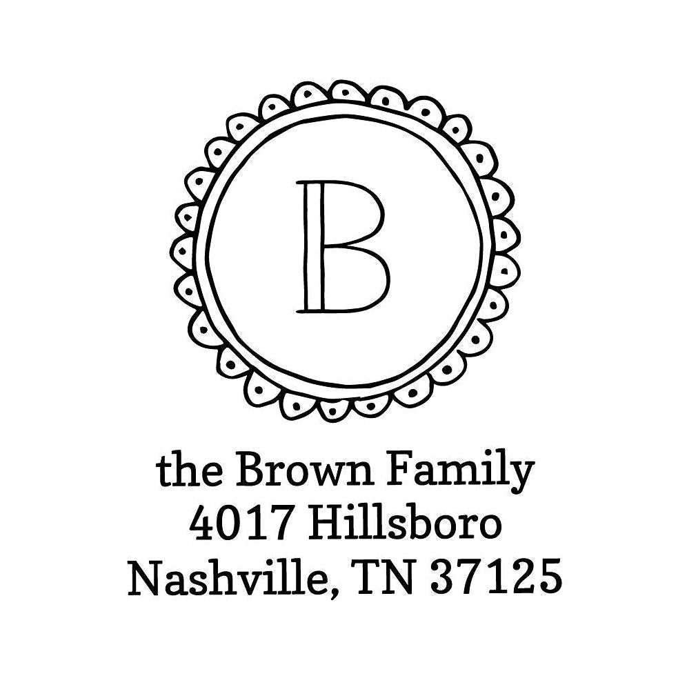 Hand Drawn Scallop Custom Stamp and Stamp Tool