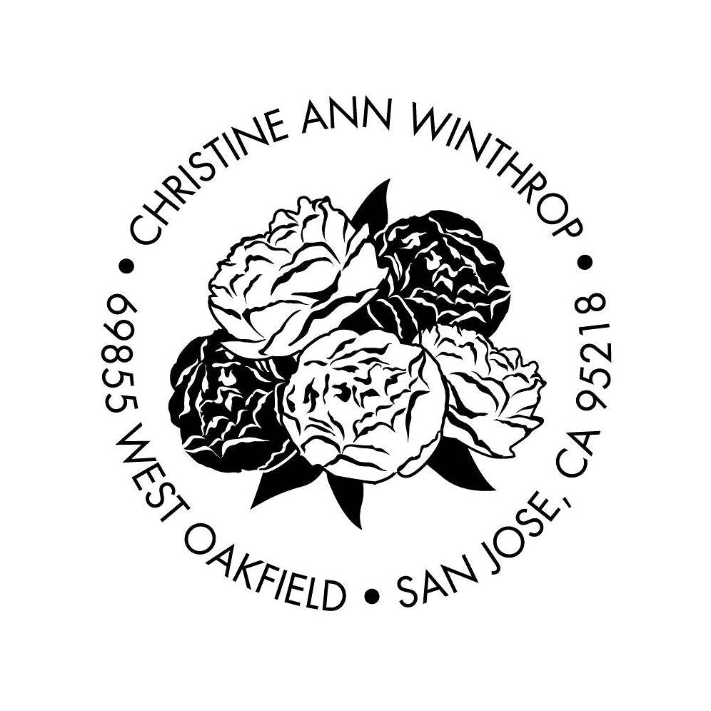 Peony Circle Custom Stamp and Stamp Tool