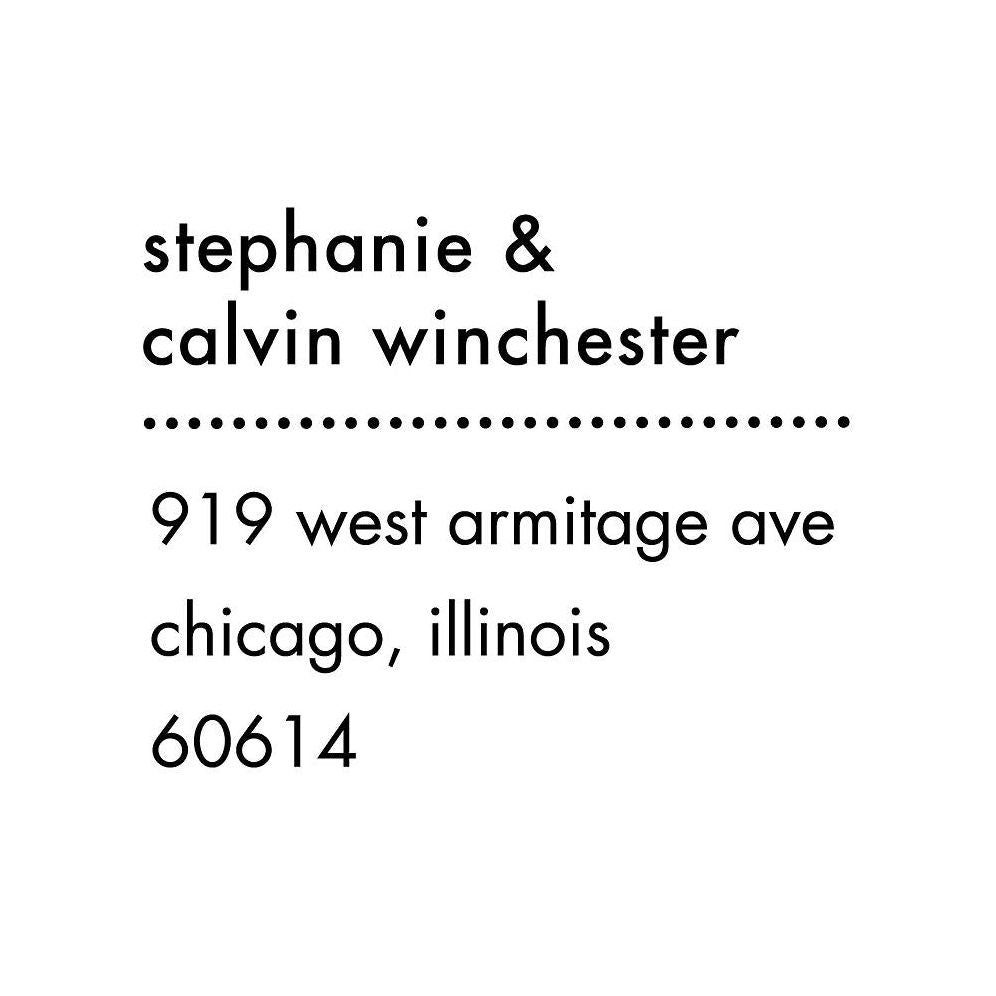 Dotted Rule Double Custom Stamp