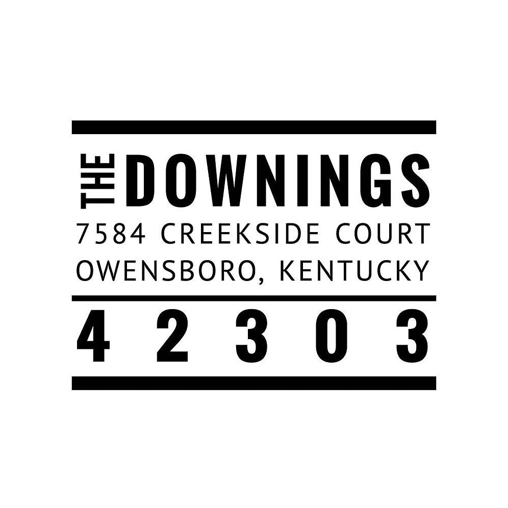 Bold Line Typography Custom Stamp and Stamp Tool