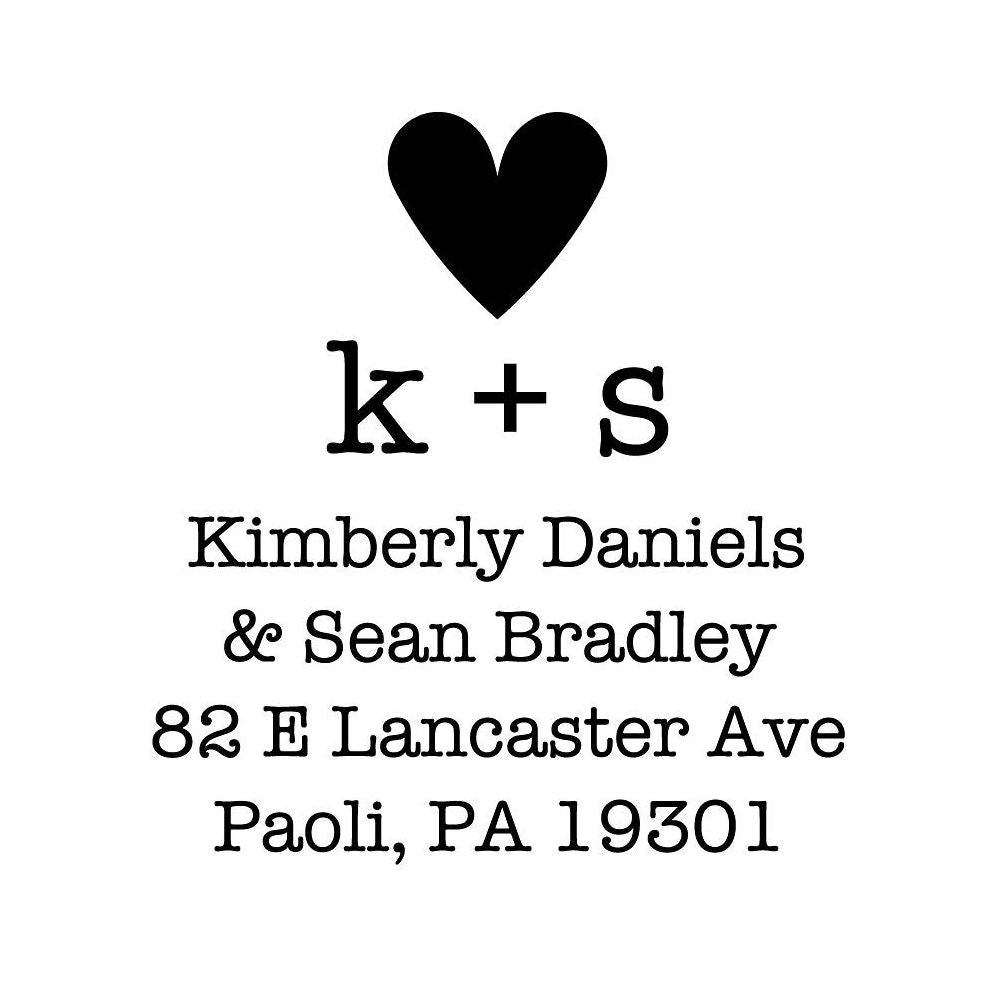 Bold Heart Custom Stamp