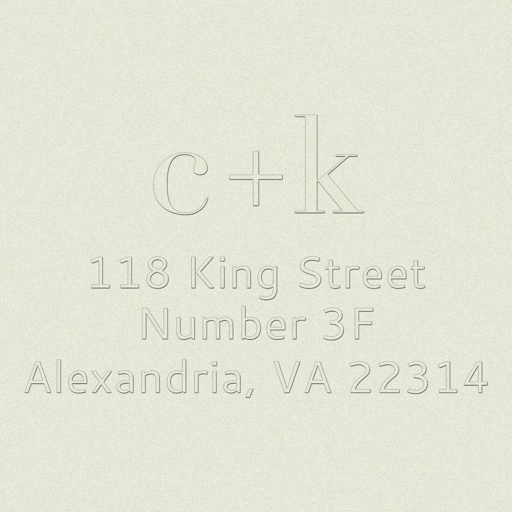 Lowercase Initials Custom Embosser Plate