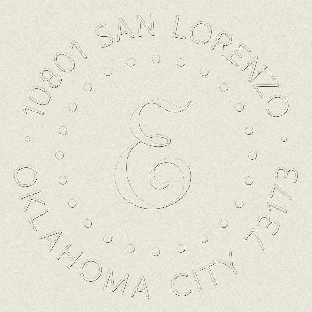 Modern Script Custom Embosser Plate