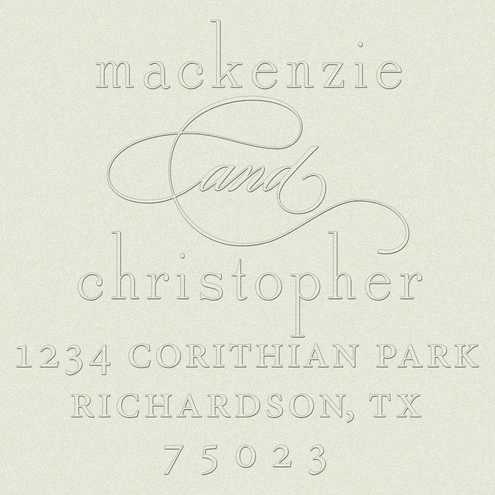 Script Accent Custom Embosser Plate