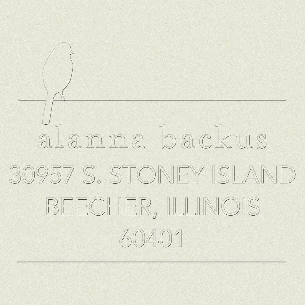 Bird on a Wire Custom Embosser Plate